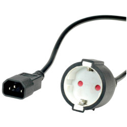 Value 19.99.1117 Adapter Cable Black 0.3m C13/C14 10A for UPS EU