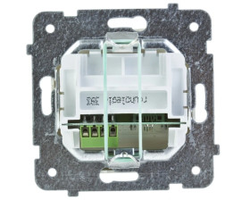 KARO Gniazdo telefoniczne podwójne RJ11 równoległe ecru perłowy GPT-2SR/m/42