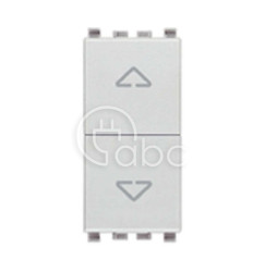 Dwa zsynchronizowane przyciski NO+NO, łącznik roletowy 10 A, 1M, srebrny,...