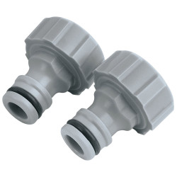 Draper 25906 Twin Pack of Outdoor Tap Connectors (3/4")