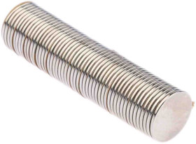 Magnes neodymowy, typ: Dysk, siła pociągowa: 0.8kg, mocowanie: Samoprzylepny, dł.: 1mm, gr.: 1mm