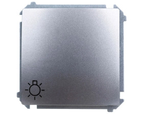 Simon Basic Przycisk /światło/, szybkozłącza, stal inox BMS1.01/21