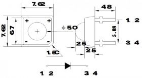 LED 5MM LEDSF-5RW80 CZERW.750