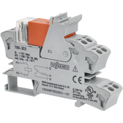 WAGO 788-303 12VDC 16A SPDT-CO DIN Rail Mountable Relay Module