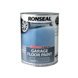 Ronseal 36111 Diamond Hard Garage Floor Paint Steel Blue 5 litre