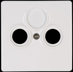 491929185 Cover for antenna socket, three-way VENICE pure white