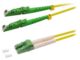 Patch cord światłowodowy o długości 2m, OS2, /APC, LC/APC, 9/125µm FP0EL02