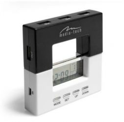 HUB USB 4-PORTY+ZEGAR Z BUDZIK