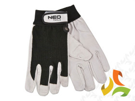 Rękawice robocze, skóra świńska licowa 97-604 NEO TOOLS