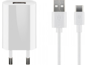 Zestaw do ładowania USB-C™ 1 A 1m Goobay biały