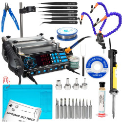 Zestaw do lutowania BGA Yihua 853AAA + odsysacz, trzecia ręka