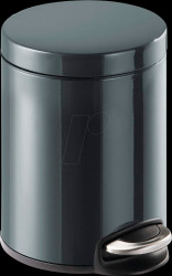 341058 Waste container with pedal, 5 l, metal, anthracite