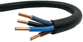 Kabel YKY 4X 10.0 ŻYŁA niebieska RE czarny ziemny drut 0.6/1KV max 60m