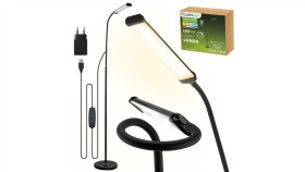 Lampa Stojąca Podłogowa Stołowa Led 9W Cct Ściemnialna Czarna Z Regulacją...