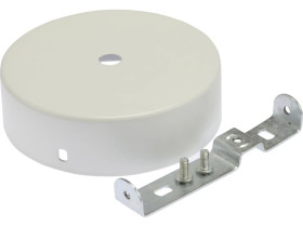 Podsufitka metalowa 1 otwór biała, fi 100