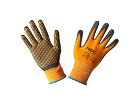 Rękawice robocze nylonowe pokryte kropkami z nitylu 4131X rozmiar 10 97-621-10 TOPEX