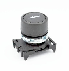 PPRN8/F przycisk monostabilny niepodświetlany czarny z strzałką OFF - (ON)