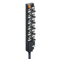Koncentrator aktuator/sensor z wskaźnikiem funkcyjnym i operacyjnym LED 12-portowy gniazda M8 3-pinowy ASBM 12/LED 3-347/5 M