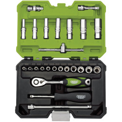 Draper Expert 04463 Metric Socket Set 1/4" Sq Dr Green (25 Pcs)