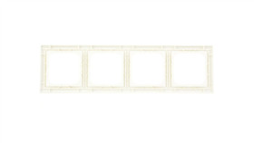 As Ramka Poczwórna Do Łączników Ip44 Ecru Rh-4G/27