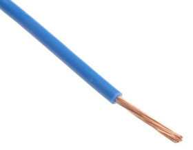 Przewód jednożyłowy linkowy, 2491X, 1,5 mm², 30/0,25 mm, 15 AWG, PVC, 750 V, Niebieski, dł. 100m, RS PRO