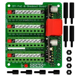 RPi PoE &amp; Terminal Block GPIO Breakout Board Module for Raspberry Pi