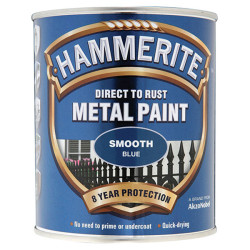 Hammerite 5092826 Direct to Rust Smooth Finish Metal Paint Blue 750ml
