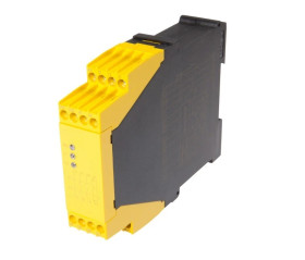 Akcesoria optyczne przekaźnik bezpieczeństwa 90x118x22mm 1xNC 3xNO Dwukanałowy 24V DC złącza śrubowe AO000299