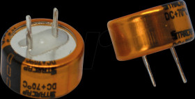 DCST5R5104C Supercapacitor Coin Type, 0,10F, 5,5V, 1000 h