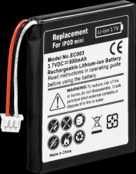 450 mAh, Li-ion, for iPod mini