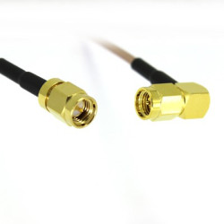 Kabel koncentryczny złącze A SMA złacze B SMA długość 500mm typ kabla RG316 Z zakończeniem