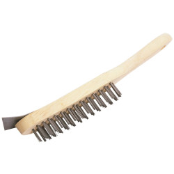 Draper 31573 4 Row Wire Scratch Brush with Scraper (290mm)