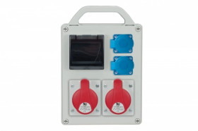 Rozdzielnica przenośna R-BOX 240R 4S 2x16A/4P 2x250V, puste okno IP44 B.1705R