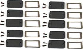 EMI/RFI end plate, aluminum, (L x W) 62 x 33.93 mm, black, for series 1457, 1457CEP-10