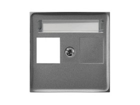ARIA Pokrywa gniazda pojedynczego prosta typu Keystone szary mat PGPK-1U/70 OSPEL
