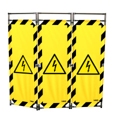 Bariera ochronna Bariera składana Żółty/czarny