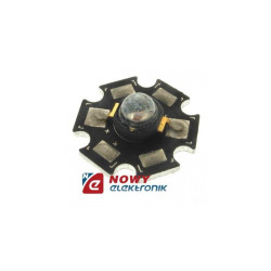 Dioda LED 3W Czerwona GWIAZDA Star 80Lm 120° 700