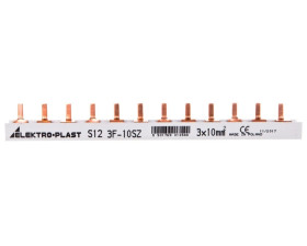 Szyna prądowa typu PIN 3P 10mm2 63A 12 pinów IZS10/3F/12 45.222