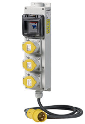 Złącze przemysłowe - zasilające 110 → 130 V. MENNEKES Żółty