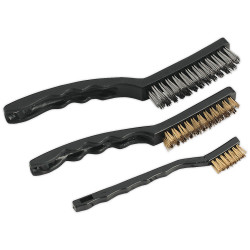 Sealey AK9801 Wire Brush Set Auto Engineer&#x27;s 3pc