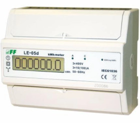 Licznik energii elektrycznej 3-fazowy 3x100A 230V pomiar w ukĹ‚. Arona z wyświetlaczem LCD LE-05D