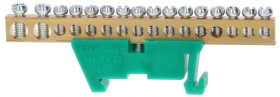 Listwa zaciskowa 14x10mm2 + 2x25mm2 zielona TH 35-16/25/Z 48.567