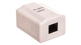 Gniazdo Natynkowe Kat.6 1X Rj45 Białe Lanberg