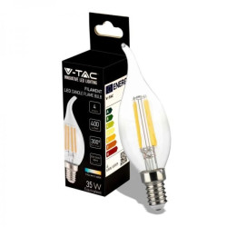 Żarówka LED Filament 4W E14 CF37 6500K 400lm 300st. 214430