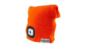Czapka Z Latarką Led Pomarańczowa 1W 6500K