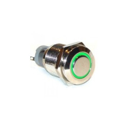 Przełącznik LAS2GQF-11-Z-E-G-12V DC-N met./16mm/Oring green monostabilny