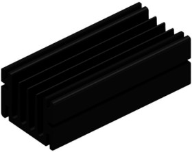 Extruded heatsink, (L x W x H) 100 x 46 x 33 mm, 5.85 to 2.8 K/W, black anodized, 10022477