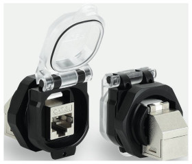 Lütze 493079 Puszka instalacyjna RJ45 RJ45 F/F 90° Cat.6A PC, piny: 8, 1 szt.