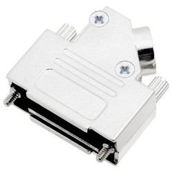 Encitech 6560-0106-13 D-Sub Housing 25 Pins Solid Metal 45&#xB0; Silver