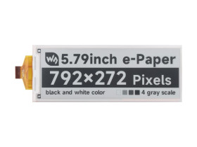 Waveshare 5.79inch E-Paper raw display, e-ink display, 792x272, Black/White, SPI Communication